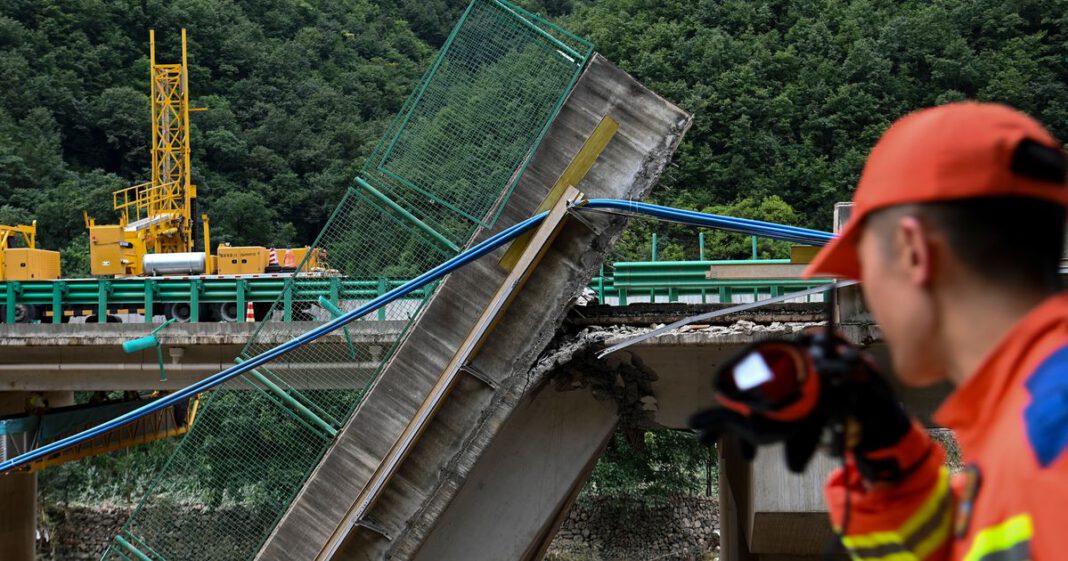 At Least 11 Dead, Dozens Missing After Highway Bridge In China Crumbles In Flood
