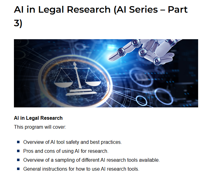 Adam Ludwin, Sameer Somal, and Aashna Duggal Presented ‘AI in Legal Research’ CLE for New York State Bar Association (NYSBA)
