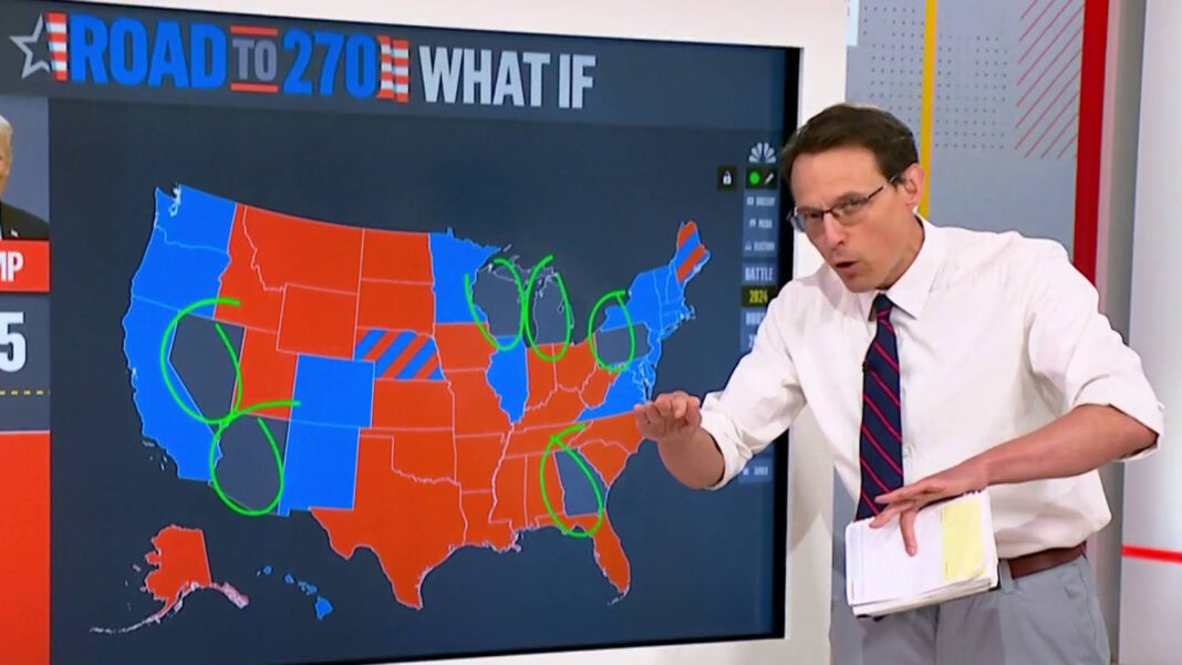 Watch: Steve Kornacki breaks down Kamala Harris’ starting point in polls as race reboots