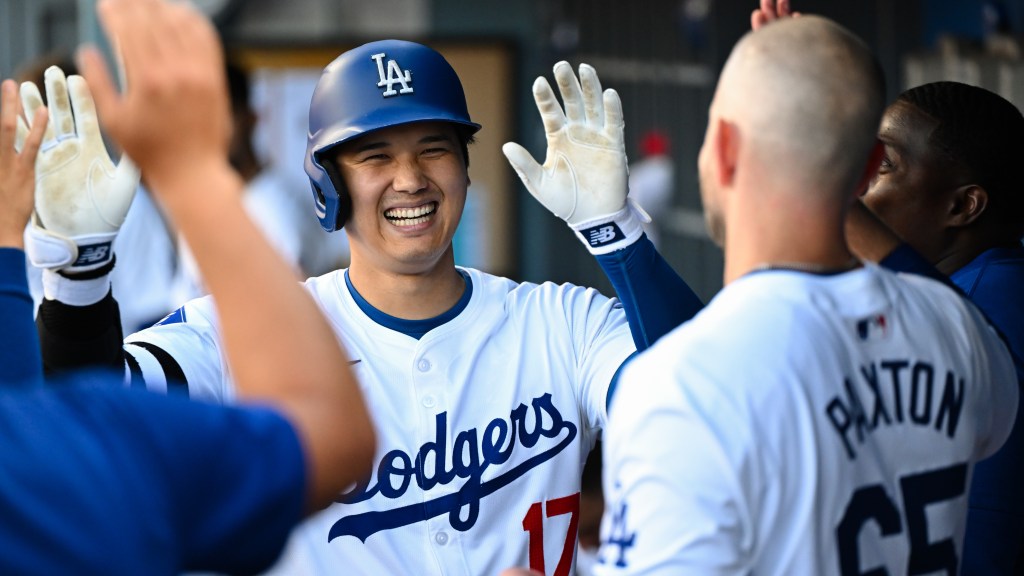 Watch Shohei Ohtani casually obliterate a baseball a whopping 473 feet at Dodger Stadium
