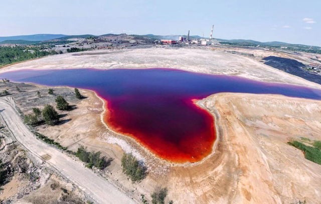 Lake Karachay in Russia, said to be the most polluted place on Earth. Standing on certain parts of the shore will kill you after 30 minutes due to radiation exposure