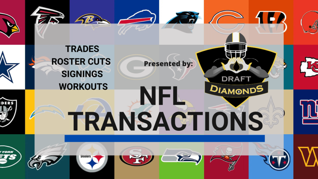 NFL Transactions for February 21, 2025 | Presented by Draft Diamonds